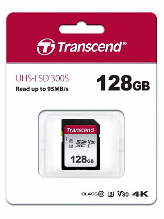 Карта памяти Secure Digital Card (SD) 128Gb Transcend SDXC Class 10 UHS-I U3 R95, W45MB/s