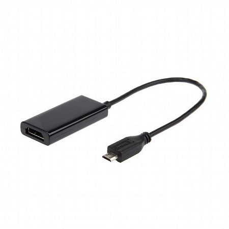 Конвертер HDTV адаптер Cablexpert A-MHL-002, microUSB->HDMI, 5pin->19pin, пакет