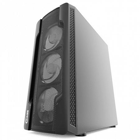 Корпус ATX Powercase Mistral X4 Mesh LED (без БП,закаленное стекло,4x120mm 5-color fan,black)
