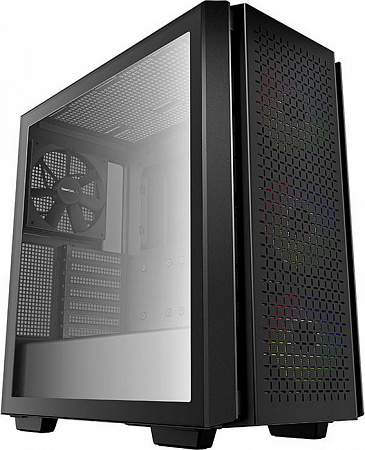 Корпус ATX Deepcool CG560 BLACK (ATX,без БП,закаленное стекло,3хARGB LED спереди,1x140mm)