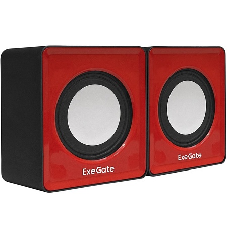 Акустическая система 2.0 ExeGate Disko 140 red (питание USB,2x3W (6W RMS) 100-20000Hz)
