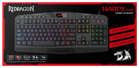Проводная игровая клавиатура Redragon Harpe Pro RU,RGB,26 anti-ghost keys