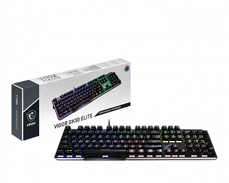 Клавиатура MSI GAMING BLACK RU VIGOR GK50 Elite RU RGB