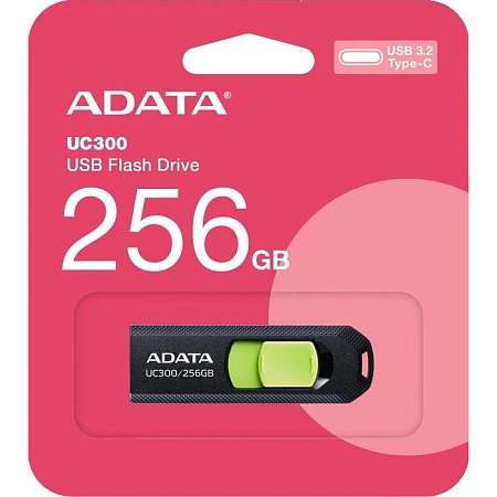 USB-флеш-накопитель 256Gb A-Data UC300 ACHO-UC300-256G-RBK/GN USB3.2 черный/зеленый