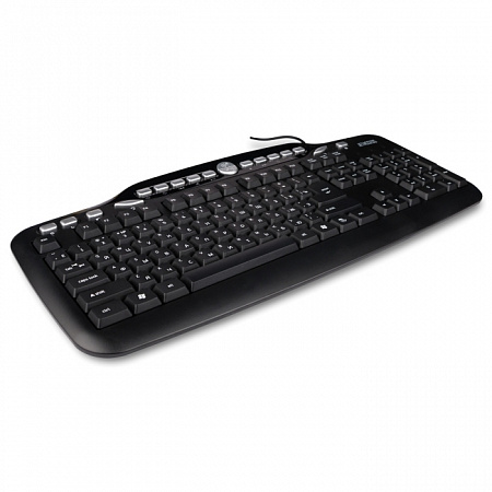 Клавиатура проводная JETACCESS BASIC LINE K14 мультимедийная, USB, чёрная