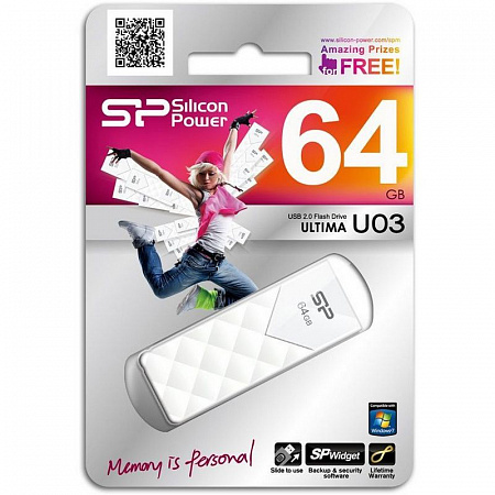 USB-флеш-накопитель 8Gb Silicon Power Firma F80,USB2.0 серебро метал