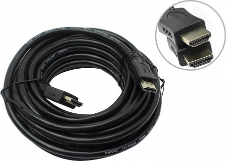 Кабель HDMI C-HM-HM-7.5M Wize,7.5м,v.2.0,19M/19M,позол.разъемы,экран,черный,пакет