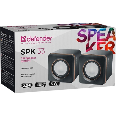 Акустическая система Defender SPK 33, 5 Вт, питание от USB, 2.0 система