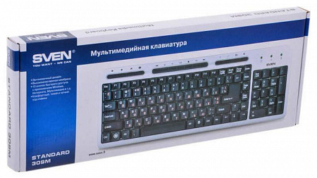 Клавиатура SVEN 309M Standart белая USB