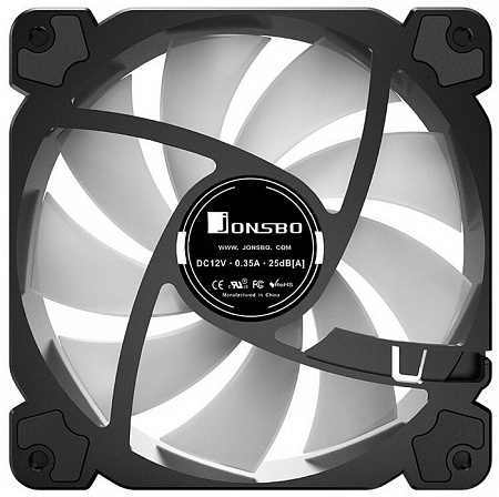 Вентиляторы JONSBO FR-502 120х120х25мм (RGB подстветка, 3 pin) Retail