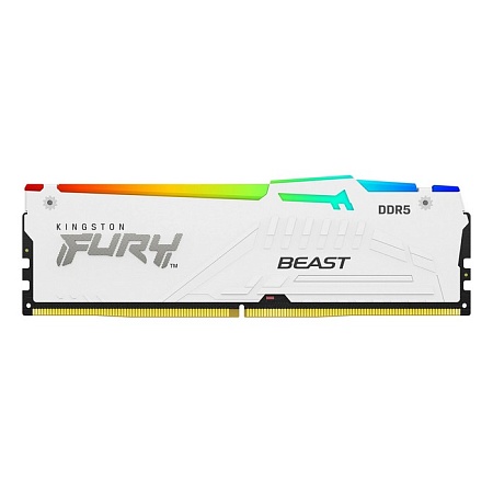 DIMM DDR5 16384Mb 5200МГц 16Gb Kingston FURY Beast White RGB EXPO (KF552C36BWEA-16)