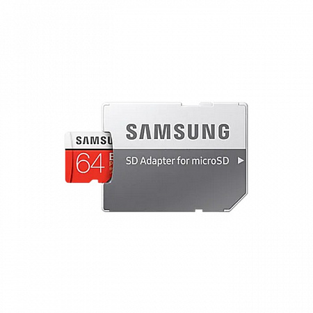 Карта памяти MicroSD 64Gb Samsung EVO Plus v2 UHS-I U3 + SD Adapter (R100/W60Mb/s)