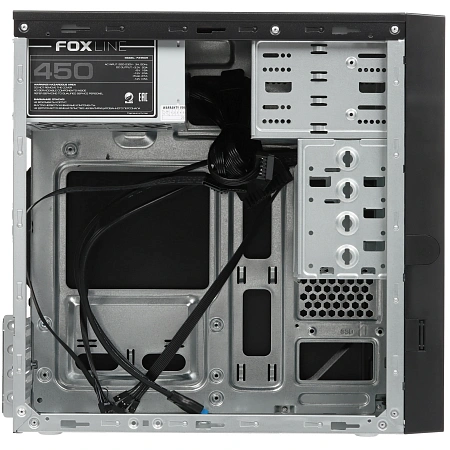 Корпус mATX Foxline FL-733R-FZ450R-U32 (450W, w/2xUSB2.0, w/2xUSB3.0, black)