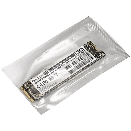 Накопитель SSD M.2 120GB ExeGate NextPro A2000TS120 (SATA-III,22x80mm,3D TLC)