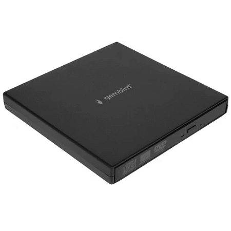 Оптический привод Gembird DVD-USB-02 Внешний USB 2.0 черный