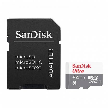Карта памяти MicroSD 64Gb Sandisk SDXC Class 10 Ultra UHS-I U100MB/s