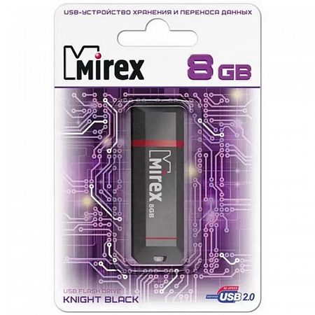 USB-флеш-накопитель 8Gb Mirex Knight,USB 2.0,Black
