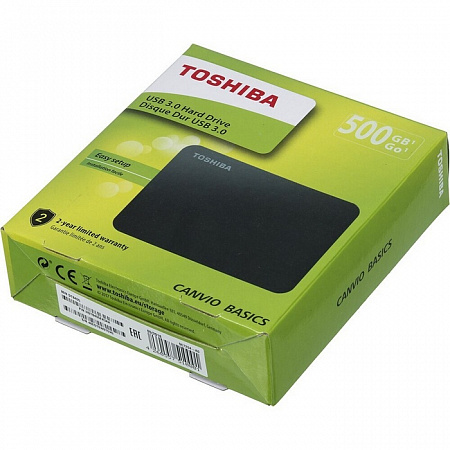 Накопитель HDD USB 500 Gb Toshiba HDTB305EK3AA Canvio Basics (USB 3.0,внешний 2,5") Black