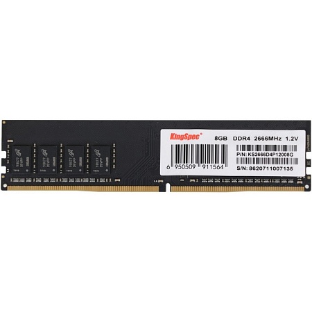 DIMM DDR4 8192Mb PC21300 DDR4-2666 Kingspec KS2666D4P12008G DIMM 288-pin 1.2В single rank