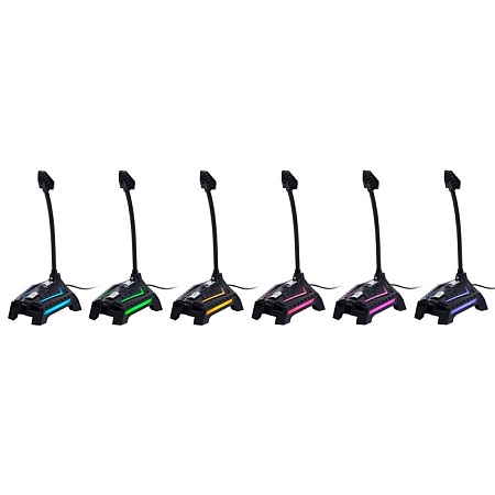 Игровой стрим микрофон Ring DEFENDER GMC 150 USB, LED, провод 1.5м