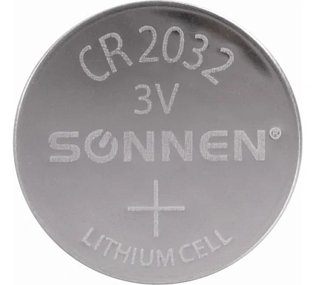 Батарейки литиевые SONNEN Lithium CR2032,"таблетки, дисковые, кнопочные", 457142