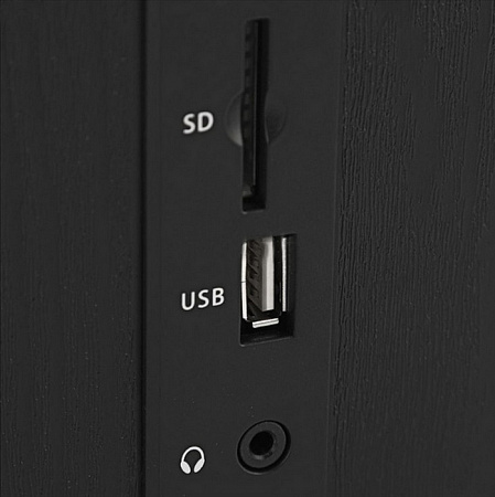 Колонки Sven SPS-615 2.0 (2x10W, USB/SD, ПДУ, Bluetooth) дерево, black