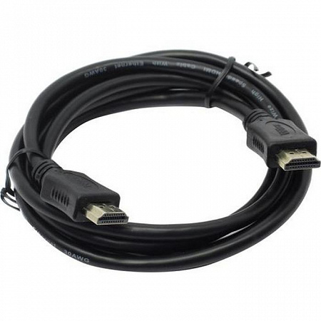 Кабель HDMI C-HM-HM-1M Wize,1м,v.2.0,19M/19M,позол-.разъемы,экран,черный,пакет