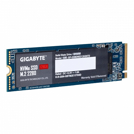 Накопитель SSD M.2 128Gb GIGABYTE (TLC PCIe Gen 3.0 x4, NVMe, R1550/W550)