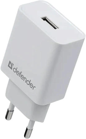 Сетевой адаптер Defender UPA-21 белый (1xUSB,5V/2.1А)