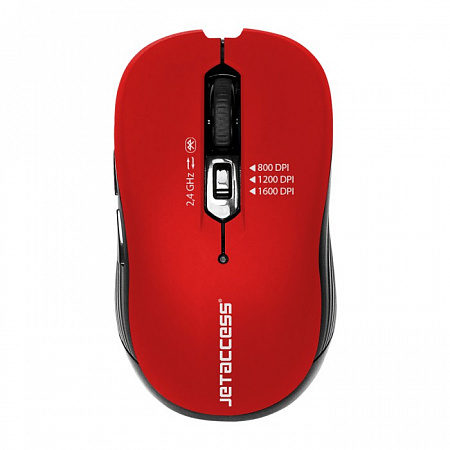 Беспроводная мышь Jet.A Comfort OM-B90G красная (1000/1600dpi, 6 кнопок, USB & Bluetooth)
