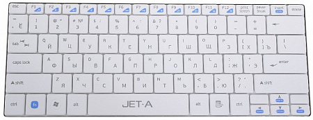 Клавиатура беспроводная ультракомпактная Jet.A SlimLine K7 W, USB интерфейс,белая