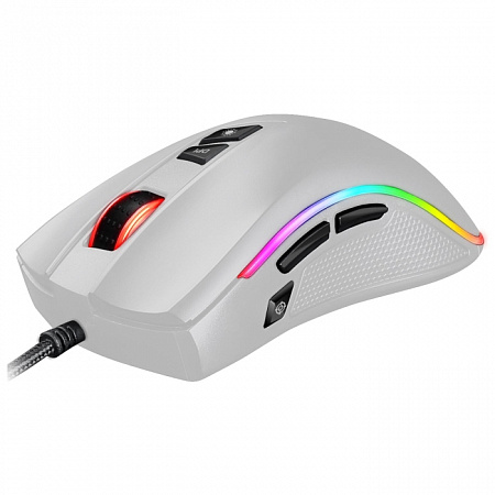 Игровая программируемая мышь JETACCESS PANTEON MS70 белая (7200dpi,8кнопок,LED,8кн.кабель 1.8м,USB)