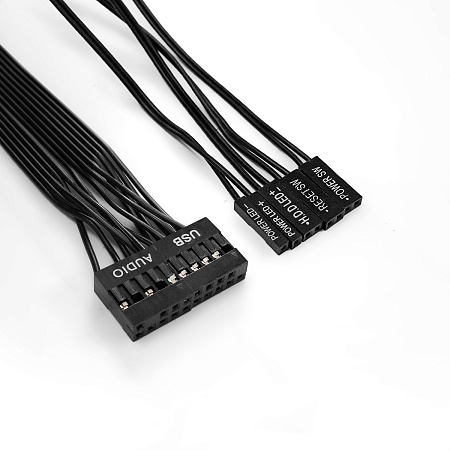 Корпус ATX Exegate AA-440-AA450 (AA450 8 см, 2*USB, аудио, черный)