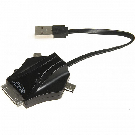 USB-концентратор Ginzzu (GR-453UB) Apple/micro/mini (4 порта,USB2.0)