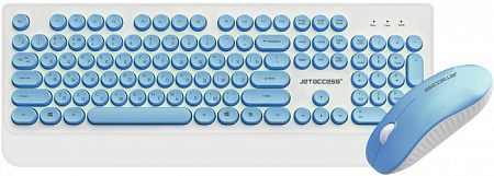 Беспроводной набор клав.+мышь Jetaccess Smart Line KM39 W,белый-синий