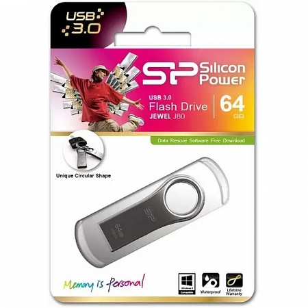 USB флеш-накопитель 64Gb Silicon Power Jewel J80 USB3.0 Metal