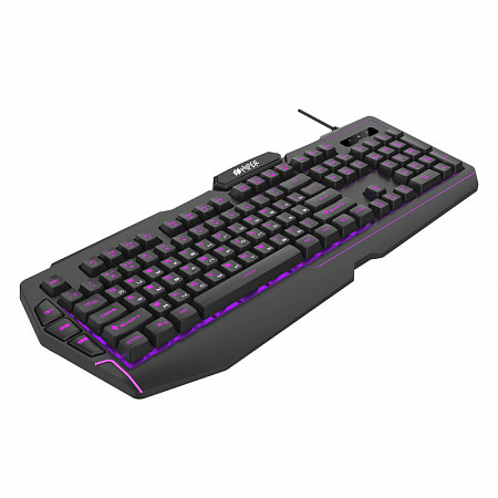 Игровая клавиатура HIPER GENOME GK-2 чёрная (104кл,USB,мембранная,RGB подсветка)