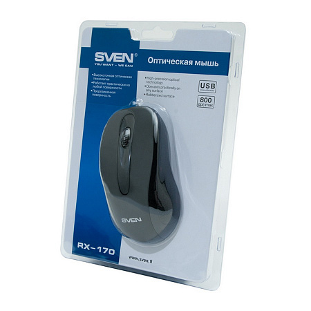 Мышь оптическая SVEN RX-170 Black, USB