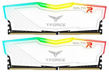 DIMM DDR4 16384Mb 16Gb 3000MHz TeamGroup DELTA Gaming 2x8Gb CL16 RGB White TF4D416G3000HC16CDC01