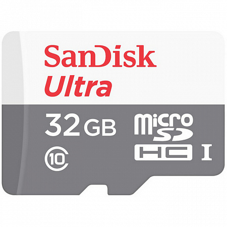 Карта памяти MicroSD 32Gb SanDisk SDHC Class 10 Ultra Android (SD адаптер) 80MB/s
