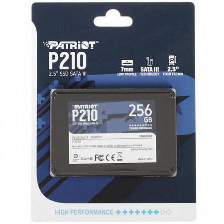 Накопитель SSD SATAIII 256Gb PATRIOT P210 P210S256G25