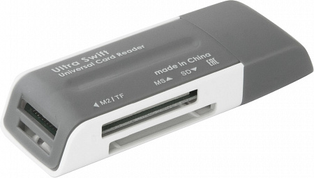 Универсальный картридер DEFENDER Ultra Swift USB 2.0, 4 слота