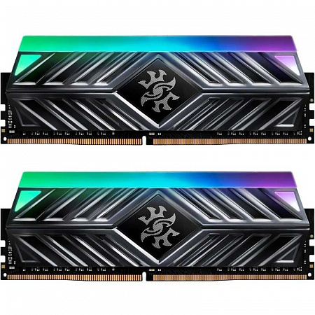 DIMM DDR4 32768Mb 2x16Gb 3000MHz ADATA XPG SPECTRIX D41 RGB Grey (Non-ECC,CL16) AX4U300016G16A-DT41