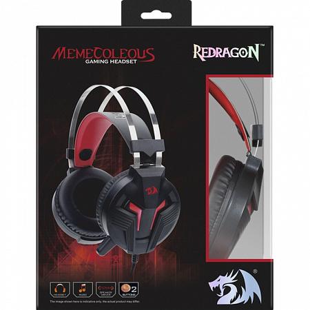 Игровая гарнитура Redragon Memecoleous черный+красный,кабель 1.8м